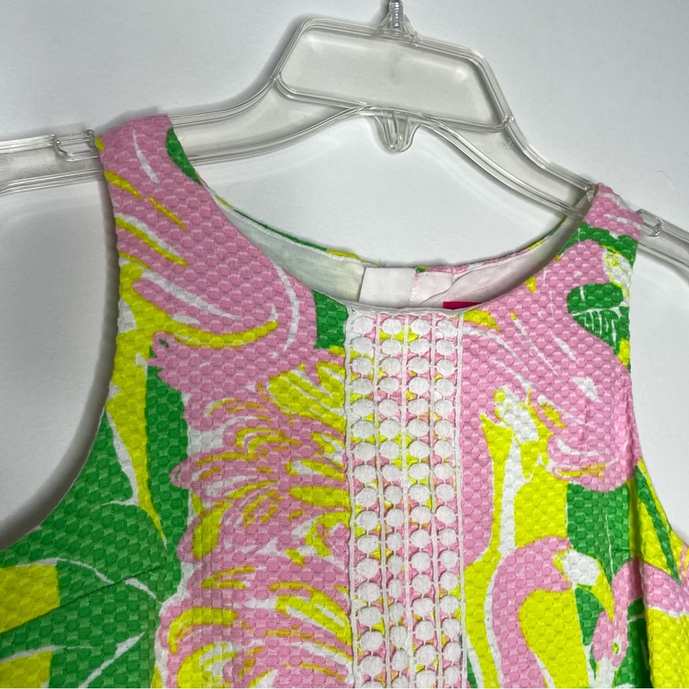 Lilly Pulitzer For Target flamingo print lace shift sleeveless dress Medium - Picture 2 of 15